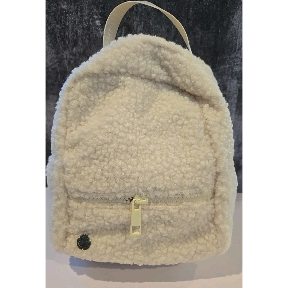 Zella Mini Sherpa Backpack NWT Tags Adjustable Straps 3 Pockets Very Cute! (219)